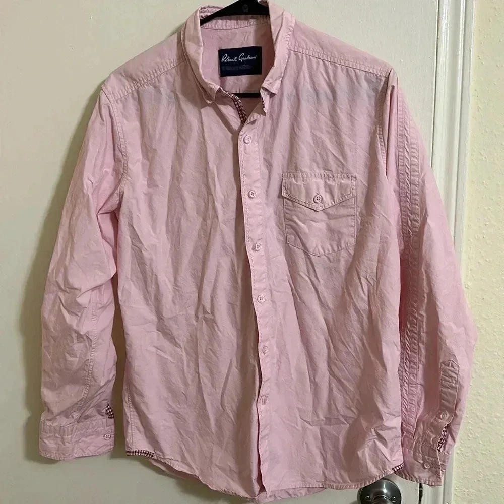 EUC‎ Robert Graham Pink Dress Button Down Shirt